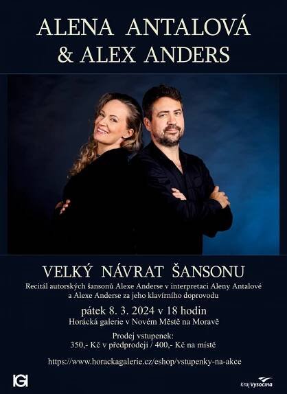 Alena Antalová & Alex Anders - VELKÝ NÁVRAT ŠANSONU - Kalendář akcí