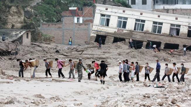 China floods and landslides