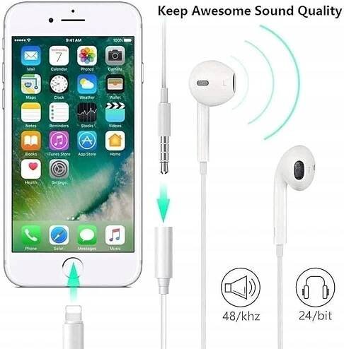Sluchátkový adaptér, audio adaptér pro iPhone, Lightning na AUX, 2 ks za 40.00CZK - Allegro