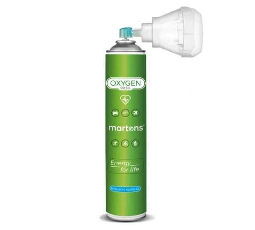 Inhalační Kyslík O2 (14L) 9 ks + Dárek, Pulzní oxymetr s LCD displejem - ATGREEN