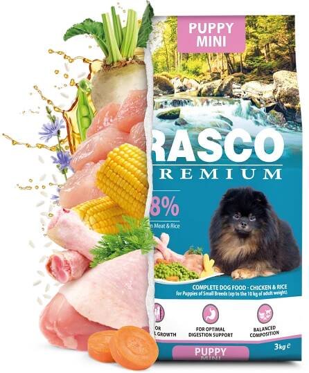 Granule pro psy Rasco Premium Puppy Mini 3kg | Super zoo