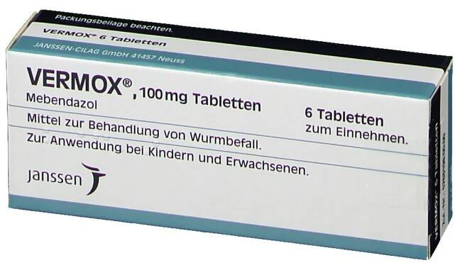 Vermox 6x100mg tablety
