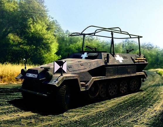 1/35 Sd.Kfz.251/6 Ausf.A, WWII German Armoured Command Vehicle