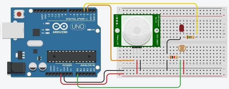 PIR-Zapojení - Arduino - Hardware