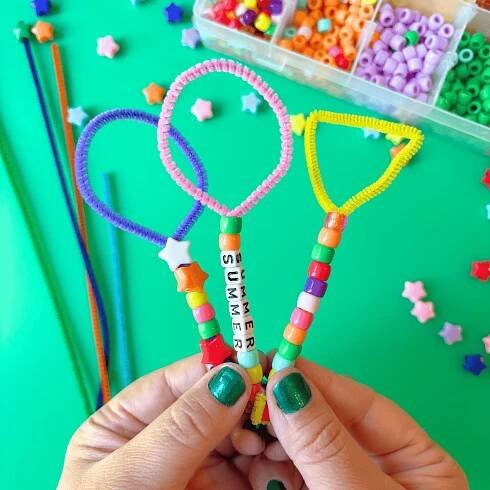 Pipe cleaner bubble wands for kids
