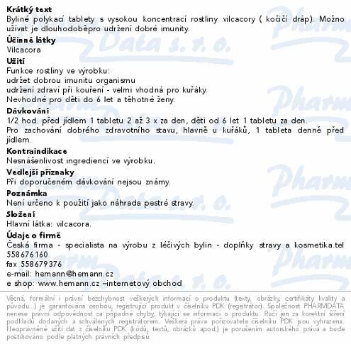 HEMANN Vilcacora tablety tbl.120 - Lékárna Krupská