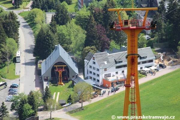 Pohlednice Pražských tramvají... ...od visuté lanové dráhy na Fichtelberg