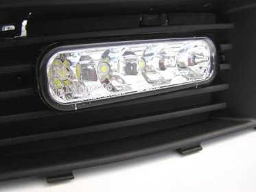 Denní svícení Škoda Fabia I (1999 - 2004) - 4 LED s rámečkem - Mycarr SJ-287E