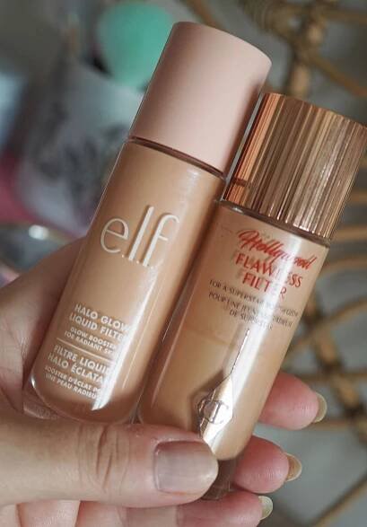 elf halo glow liquid filter dupe of Charlotte tilbury Hollywood flawless filter
