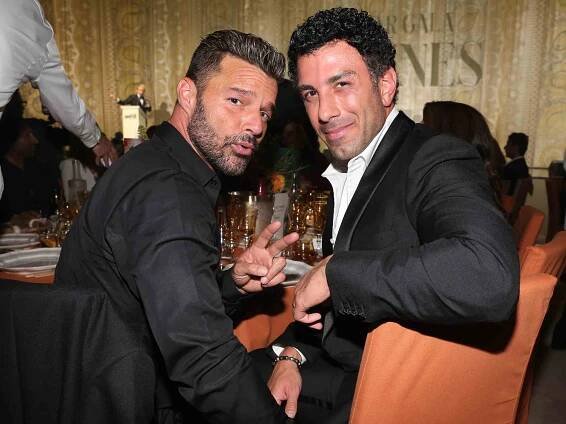 Ricky Martin and Jwan Yosef attend the amfAR Cannes Gala 2022