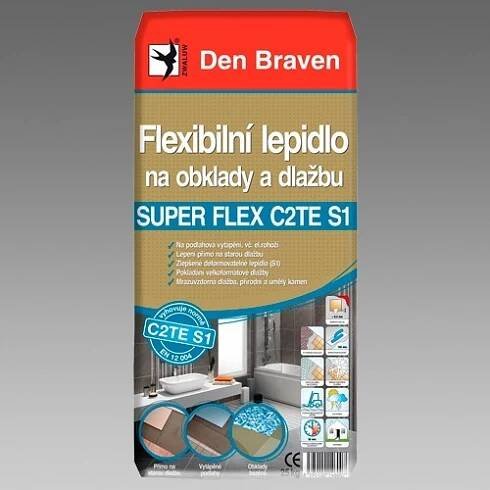 Den Braven SUPER FLEX C2TES1 Flexibilní lepidlo na obklady a dlažbu 25 kg