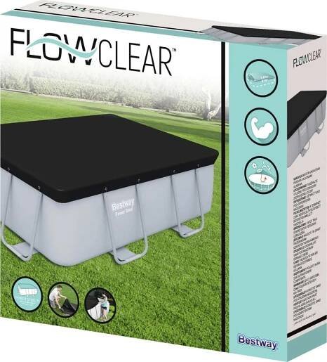 Bestway 58442 krycí plachta Power Steel černá 2,82 x 1,96 m