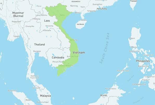 Map of Vietnam