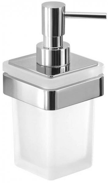 Gedy - SAMOA dávkovač mýdla 170 ml, mléčné sklo, chrom A88113