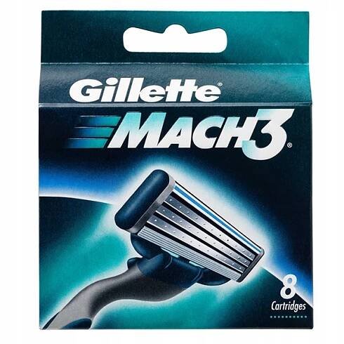 Gillette Mach3 náhradní břity pro strojky, 8 kusů