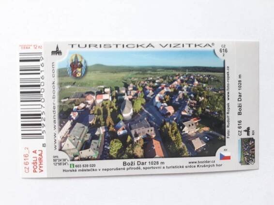 prodám turistickou vizitku-obec Boží Dar - Známky Amerika
