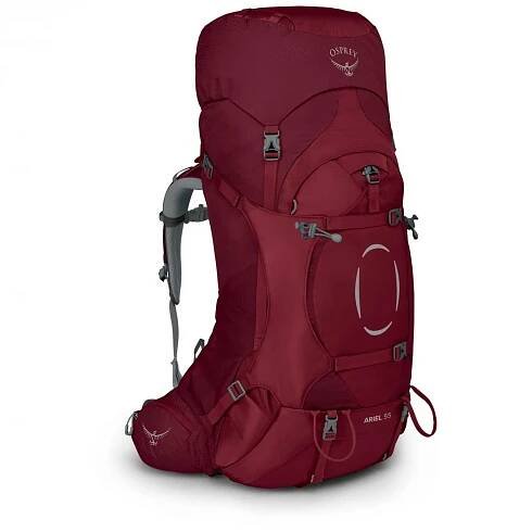 Batoh Osprey Ariel 55 II Velikost zad batohu: M/L / Barva: červená
