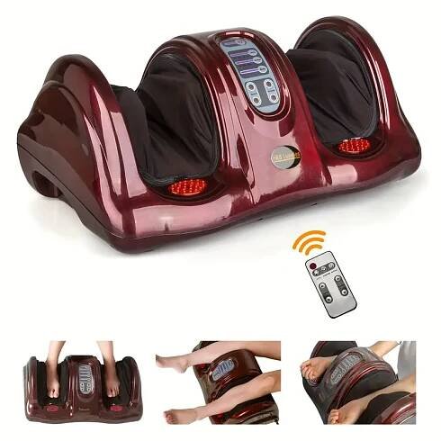 shiatsu foot massager machine with remote controller kneading and   massagers for feet ankle calf leg gift for men women father mom parents and the elderly red Product details 0