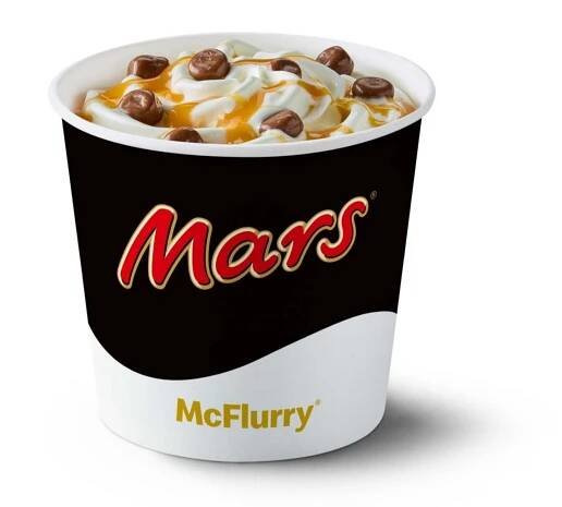 Mars McFlurry in a cup.