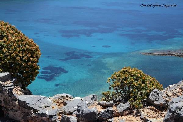 view from the old castle on Gramvousa Island