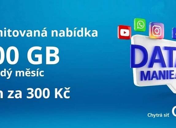 O2 nabízí nejvíce dat v historii: 100 GB za tři stovky má jen jeden háček - Cnews.cz