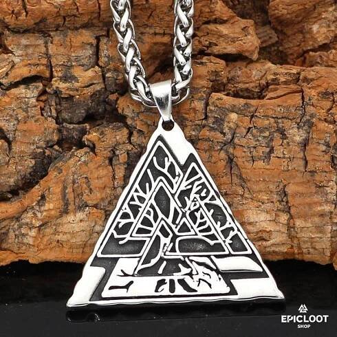 Yggdrasil Tree Valknut Necklace
