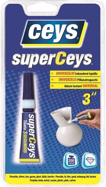 Ceys Vteřinové lepidlo SUPERCEYS 3 g, transparentní