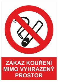 Zákaz kouření mimo vyhrazený prostor