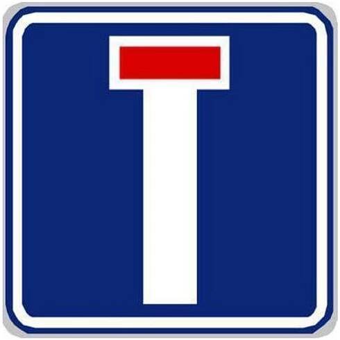 Dopravní značka Slepá pozemní komunikace (IP10a)