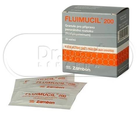 Fluimucil 200 granule 20 sáčků