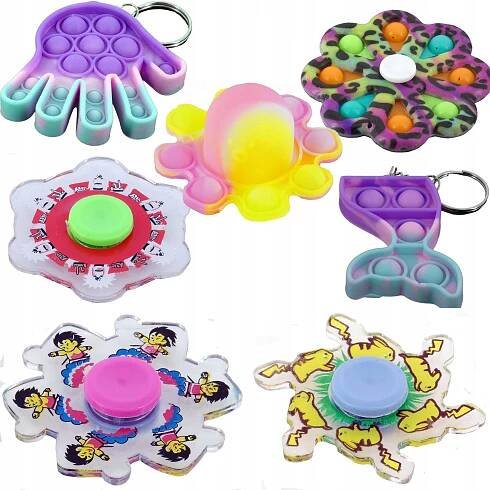 7x POP IT FIDGET ANIME PUSH BUBBLE Dimple SPINER