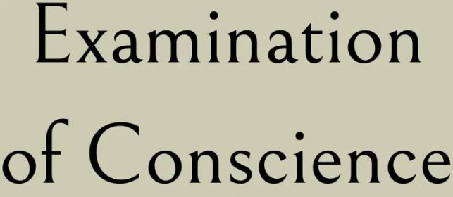 Examination of Conscience – St. James – St. Leo Catholic Community