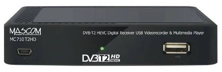 Set-top box Mascom MC710T2 HD černý - zánovní - 24 měsíců záruka
