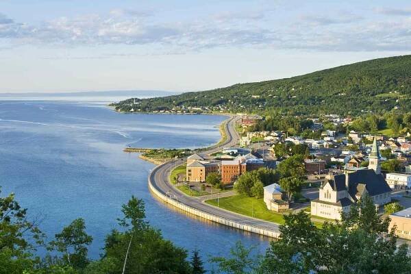 The second largest city in Charlevoix, La Malbaie, Quebec, Canada