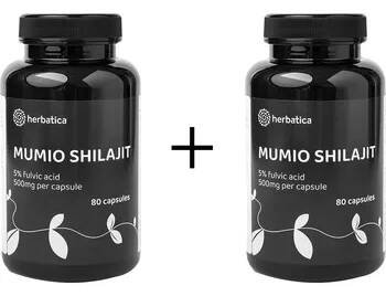 Přírodní produkt Zvýhodněný set: 2 x Shilajit - čištěné mumio premium (500mg) - 80 kapslí - Herbatica