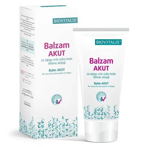 BIOVITALIS® Balzam AKUT pre starostlivosť o veľmi suchú pokožku so sklonom k atopii 1×150 ml, telový balzam