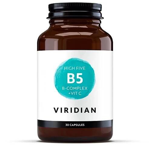 Viridian High Five B5 B Complex + Vit C 30 kapslí