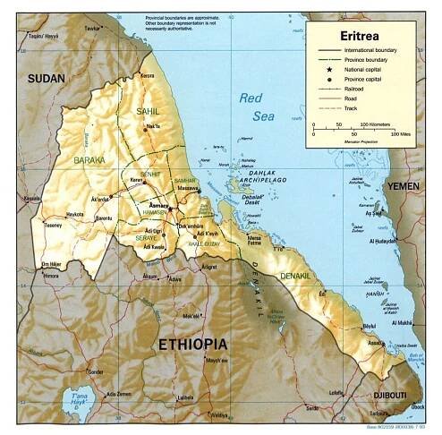 Maps of Eritrea | Collection of maps of Eritrea | Africa | Mapsland | Maps of the World