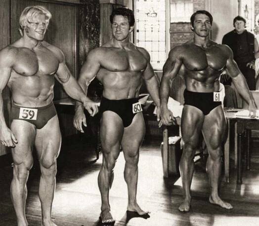 Dave Draper, Reg Park, Arnold Schwarzenegger na NABBA Mr. Universe 1970