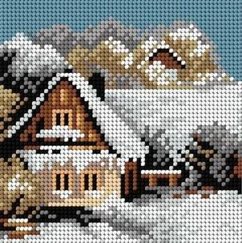 Předloha vyšívací Dům v zimě 1 15x15cm - Heureka.cz