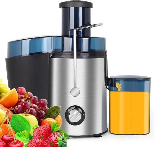 VYSOKOOTÁČKOVÝ ODŠŤAVŇOVAČ NA OVOCE A ZELENINY 500 ML S PŘÍKONEM 1000 W Z OCELI
