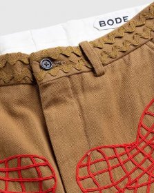 Bode – Field Maple Trousers Brown/Red - Trousers - Multi - Image 6