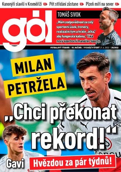Týdeník Gól nabízí 25. číslo roku 2022