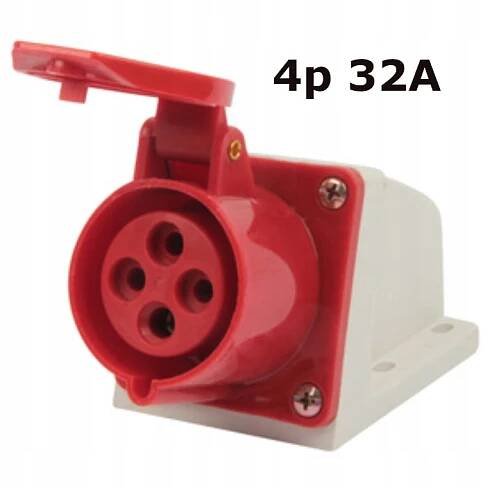Průmyslová zásuvka pevná 380v 4p 32A