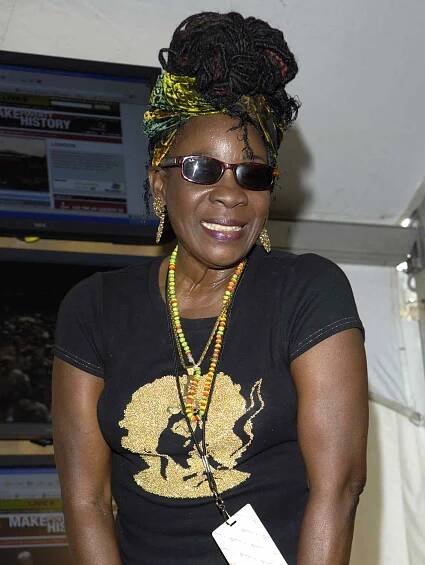 Rita Marley during LIVE 8 - Philadelphia - Press Room at Philadelphia Museum of Art in Philadelphia, Pennsylvania, United States
