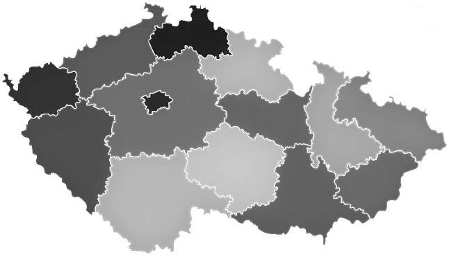 Mapa krajů ČR