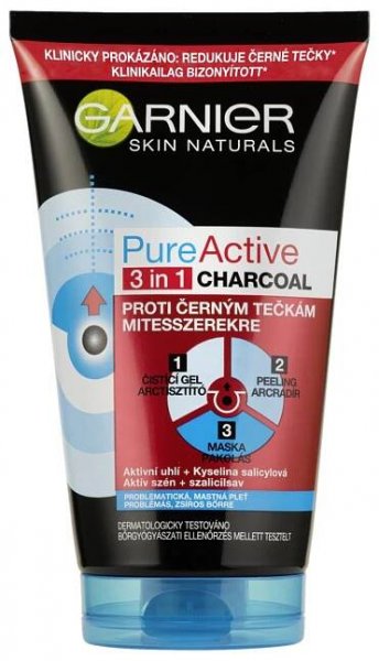 Garnier Pure Active 3v1 Maska S Aktivním Uhlím 150 ml
