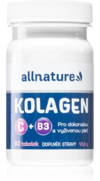 Allnature Kolagen s vitamíny C + B3 tobolky pro krásné vlasy, pleť a nehty