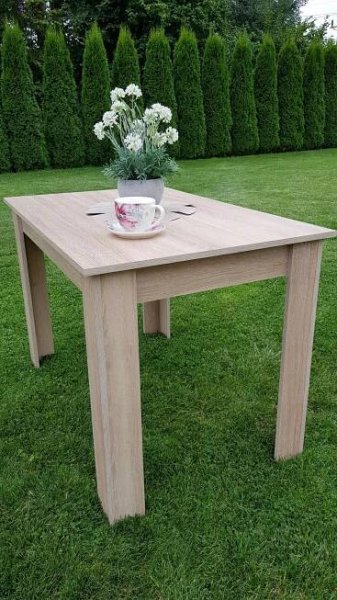 STŮL KUCHYŇSKÁ LAVICE DO JÍDELNY OBÝVACÍHO POKOJE DŘEVĚNÝ ELEGANTNÍ SONOMA Barva desky stolu dub sonoma