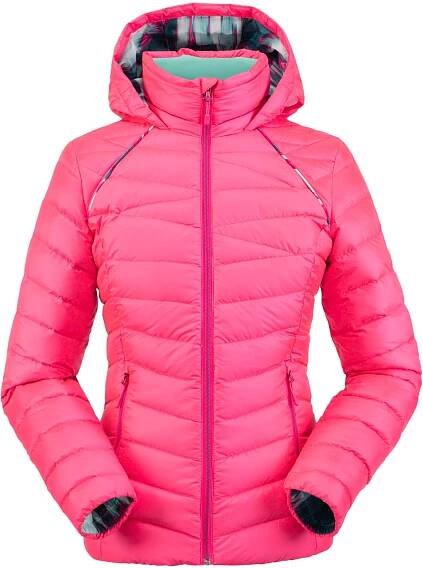 Dámská péřová bunda Spyder Timeless Hoodie Down Jacket - bryte bubblegum